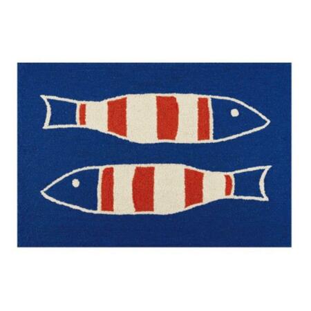 PUESTA EN ESCENA 2 x 3 ft. Patriot Picket Fish Hook Rug PU3121440